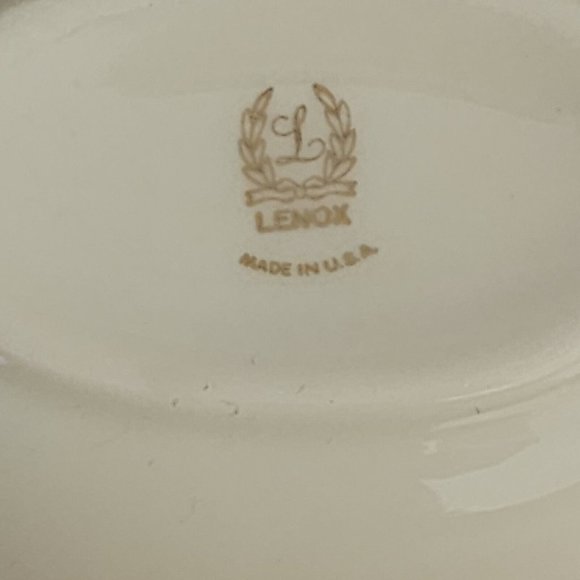 Lenox Olympia Platinum Oval Individual Ashtray 4" set of 2 vanity trinket dish - Picture 7 of 10